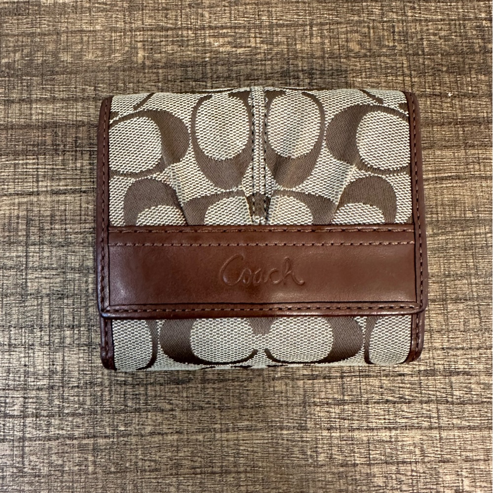 Brown square Coach wallet